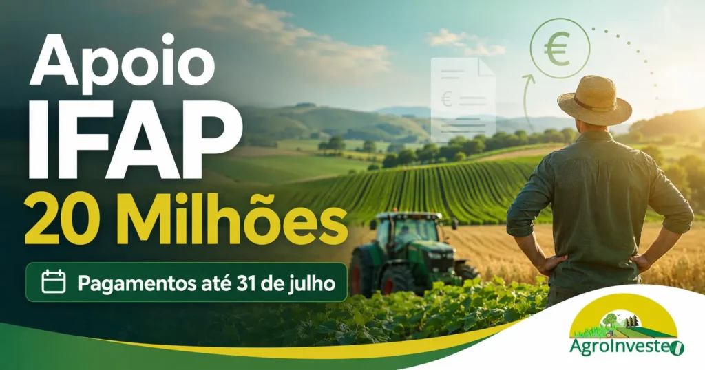 Apoio IFAP de 20 milhões aos agricultores com pagamentos até 31 de julho de 2026