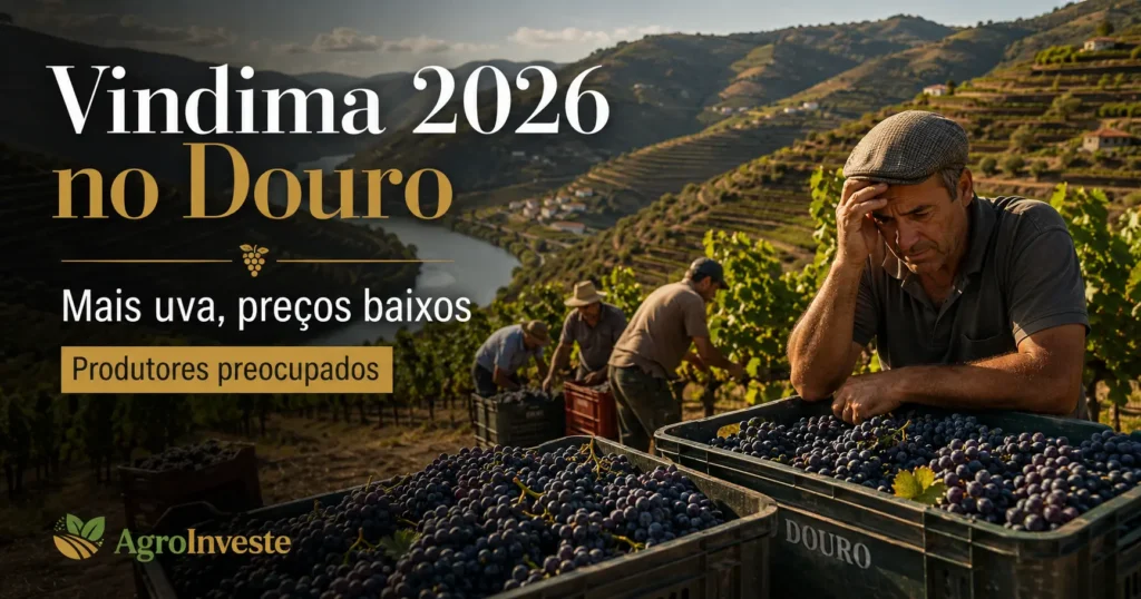 Vindima 2026 no Douro: mais uva, preços baixos e produtores preocupados