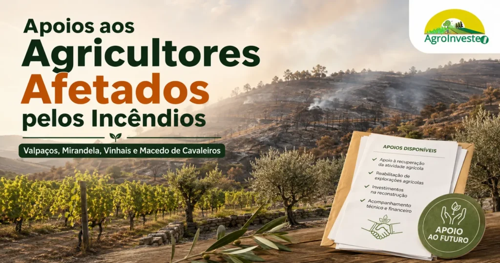 Apoios aos agricultores afetados pelos incêndios em Valpaços, Mirandela, Vinhais e Macedo de Cavaleiros